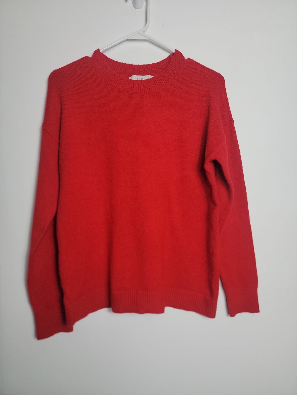 LOFT Women's Red Long Sleeve Pullover Knit Sweater, S